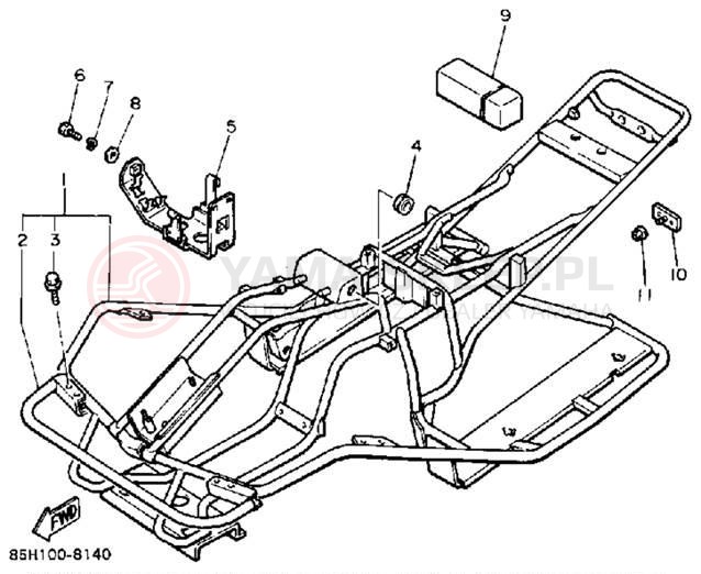 Schemat "rama" do Yamaha SNOSCOOT (ELEC START) SV80EN