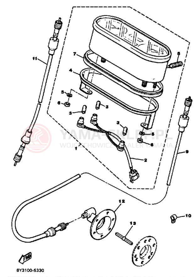 Schemat "licznik" do Yamaha EXCEL III EC340J
