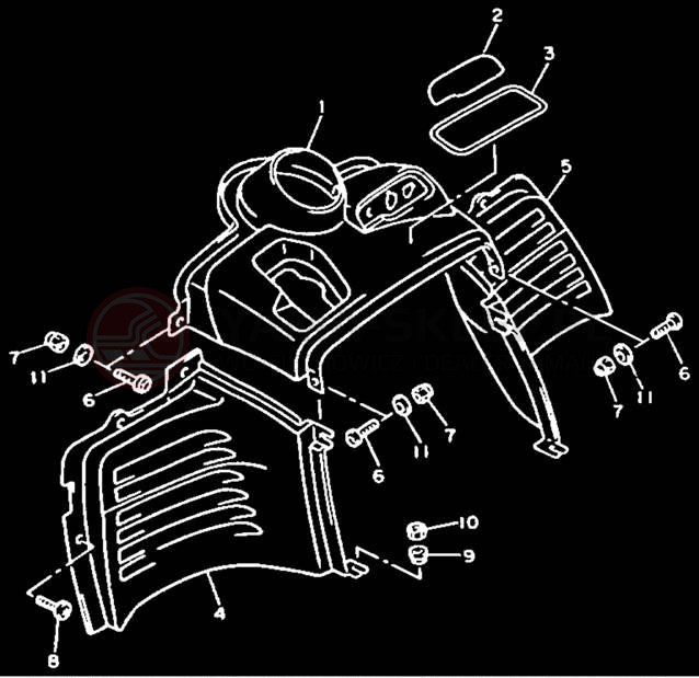Schemat "INSTRUMENT PANEL" do Yamaha VMAX-4 VX750S