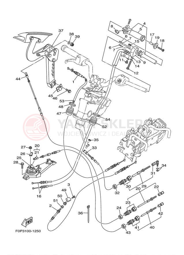 Schemat "Układ chlodzenia" do Yamaha XL800 XA800Z