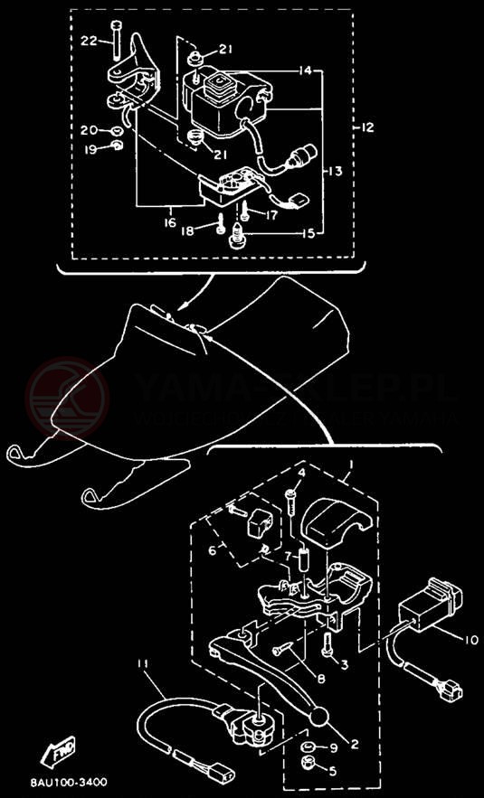 Schemat "układ elektryczny" do Yamaha VK540 II VK540ET