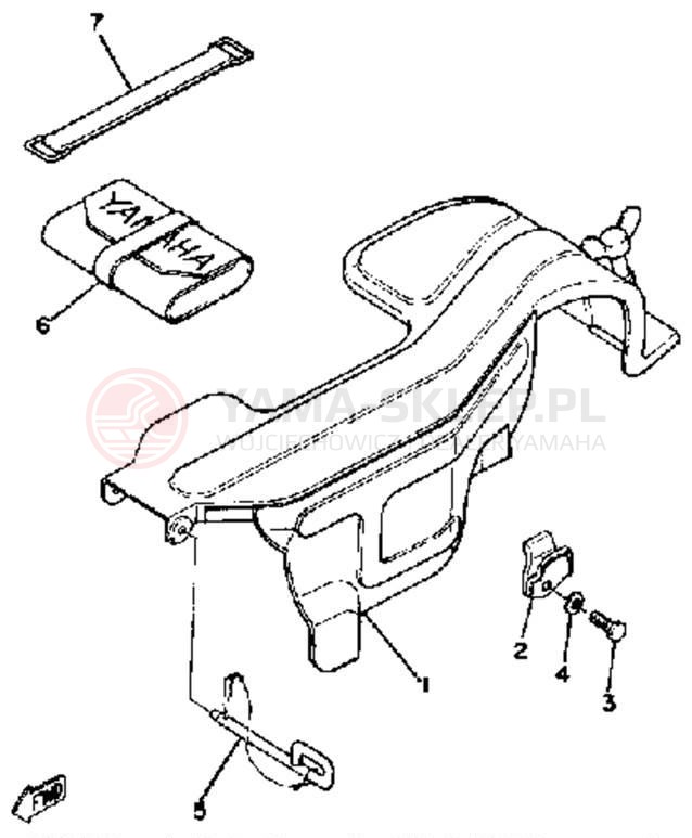 Schemat "GUARD - LUGGAGE BOX" do Yamaha ET250D