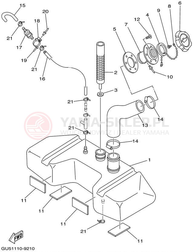 Schemat "Miska olejowa" do Yamaha SV1200/SV1200/SV1200Z