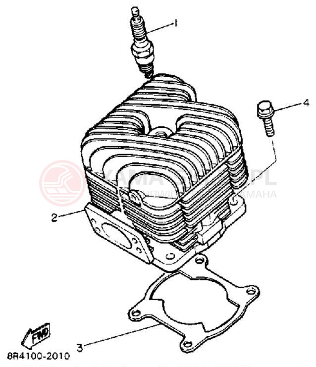 Schemat "cylinder" do Yamaha BRAVO T (LONG TRACK) BR250TL