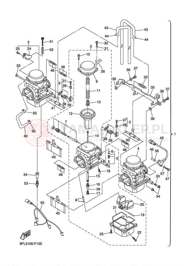Schemat "Gaźnik" do Yamaha NYTRO RS90NW