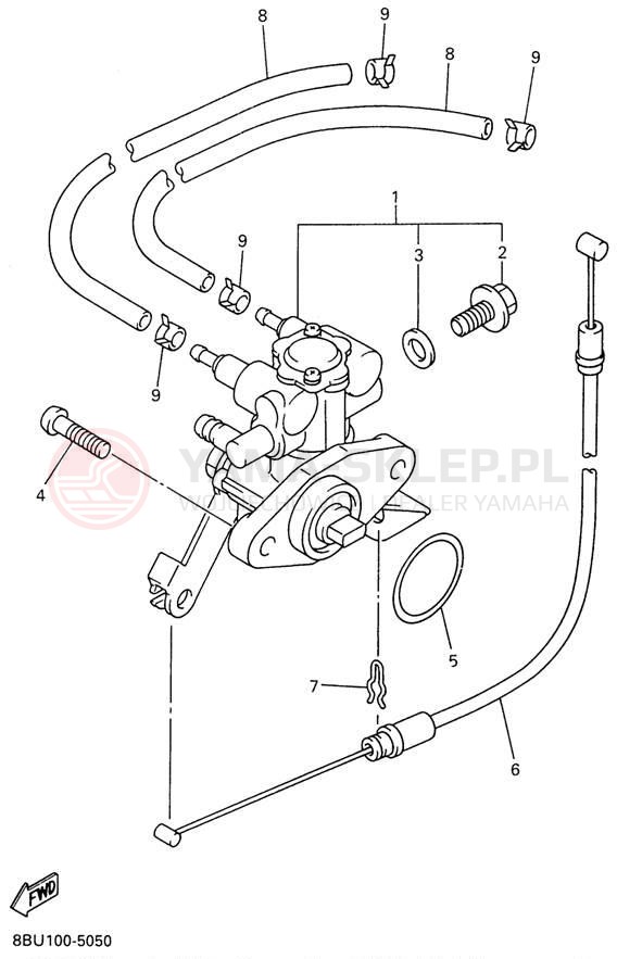 Schemat "Pompa olejowa" do Yamaha VMAX-4 MOUNTAIN MAX VX800STW
