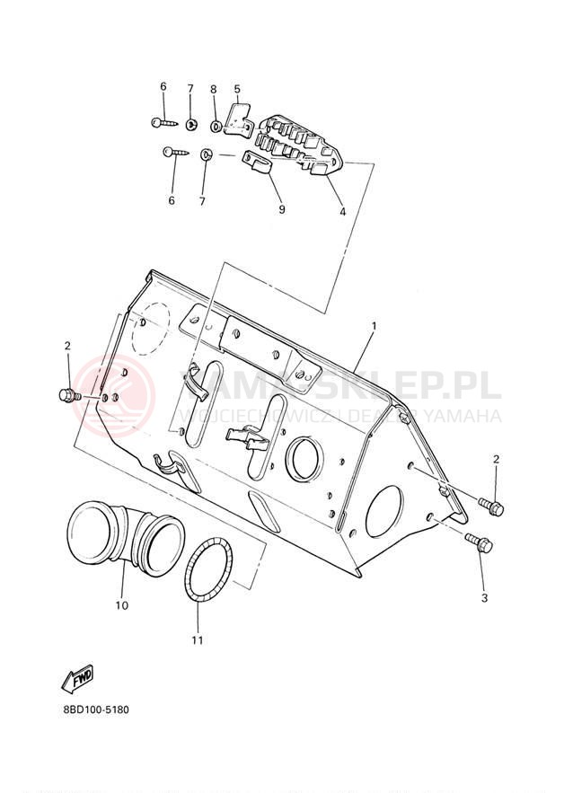 Schemat "STEERING GATE" do Yamaha BR250TF