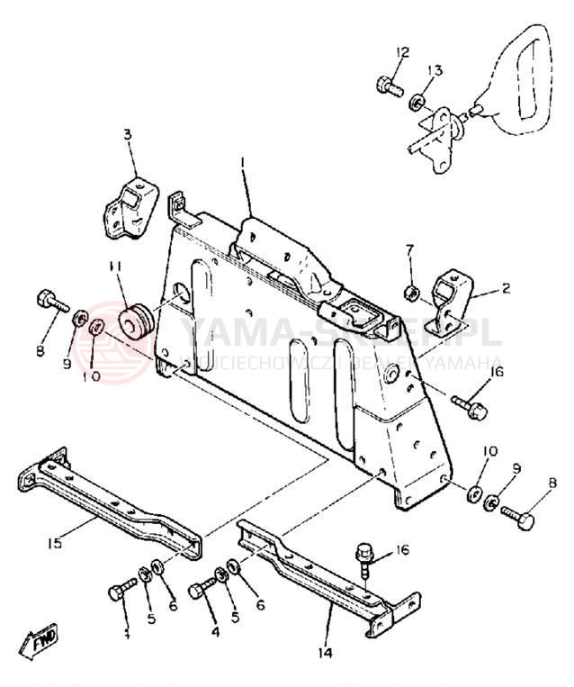 Schemat "STEERING GATE" do Yamaha ET340TL