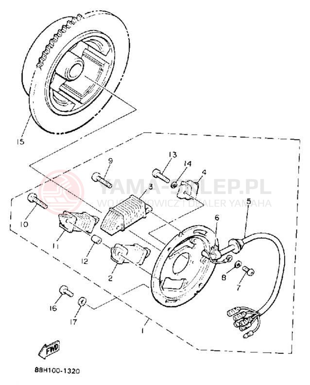 Schemat "prądnica" do Yamaha PHAZER II ST PZ480STT