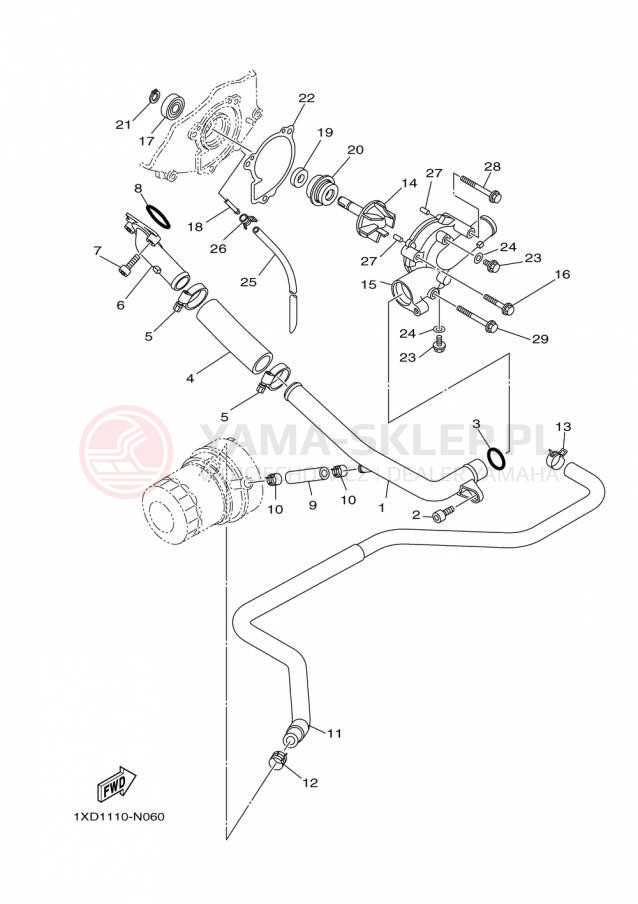 Schemat "Pompa wody" do Yamaha VIKING VI EPS SE YXC700PSFS