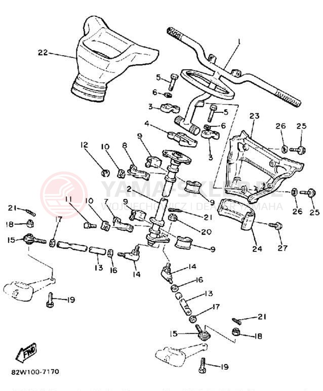 Schemat "Półki zawieszenia" do Yamaha SRV SR540N