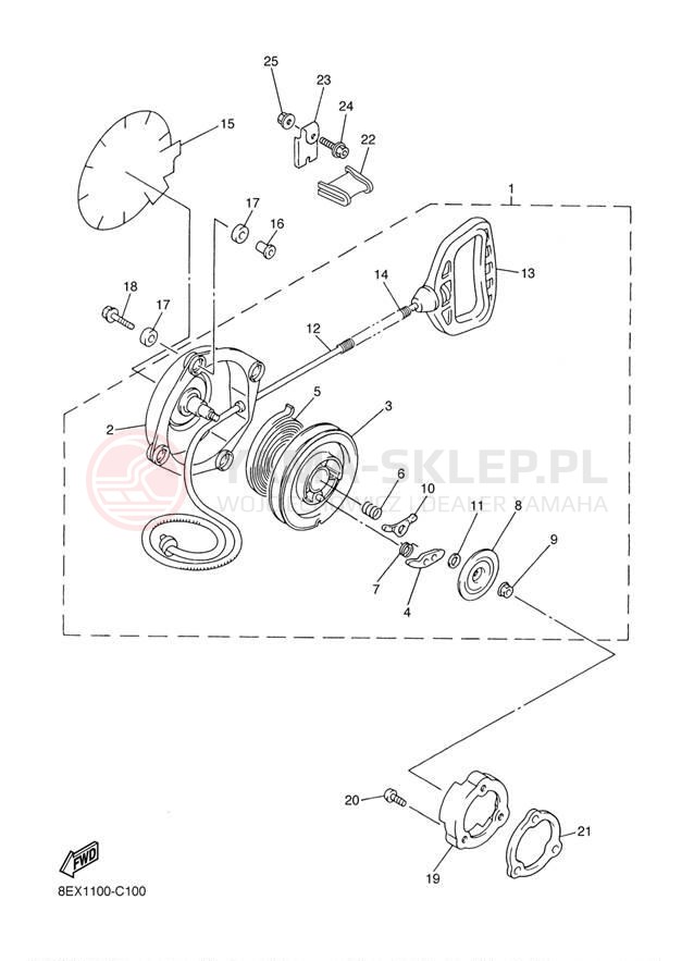 Schemat "rozrusznik" do Yamaha VENTURE 600 VT60J