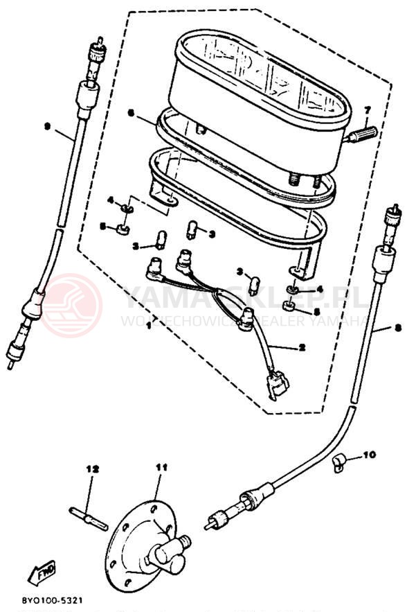 Schemat "licznik" do Yamaha XLV XL540N