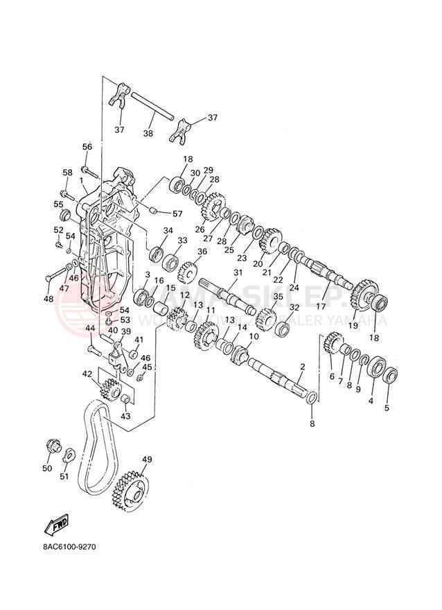 Schemat "Układ napędowy" do Yamaha VK540 III VK540EJ