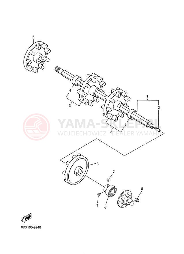 Schemat "Układ napędowy" do Yamaha VENTURE XL