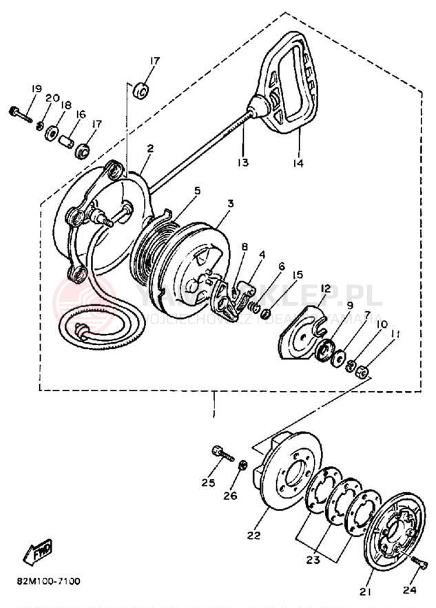 Schemat "rozrusznik" do Yamaha EXCITER EX570L