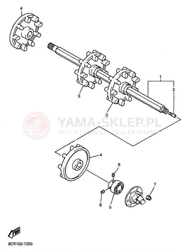 Schemat "Układ napędowy" do Yamaha VMAX 500 XT VX500XTB