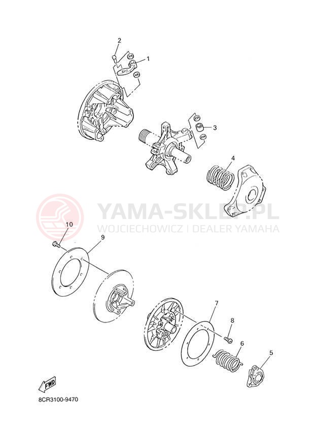 Schemat "DRIVE SETTING" do Yamaha RX-1 ER RX10RJ/RX10RSJ