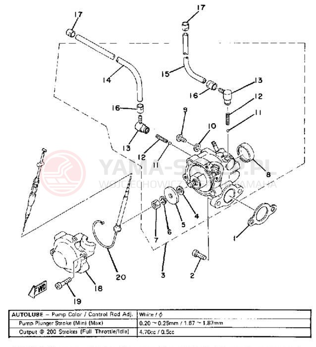 Schemat "Pompa olejowa" do Yamaha ET340C