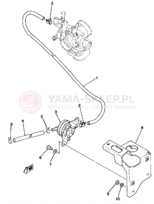 Schemat "PIPING" do Yamaha ET340C
