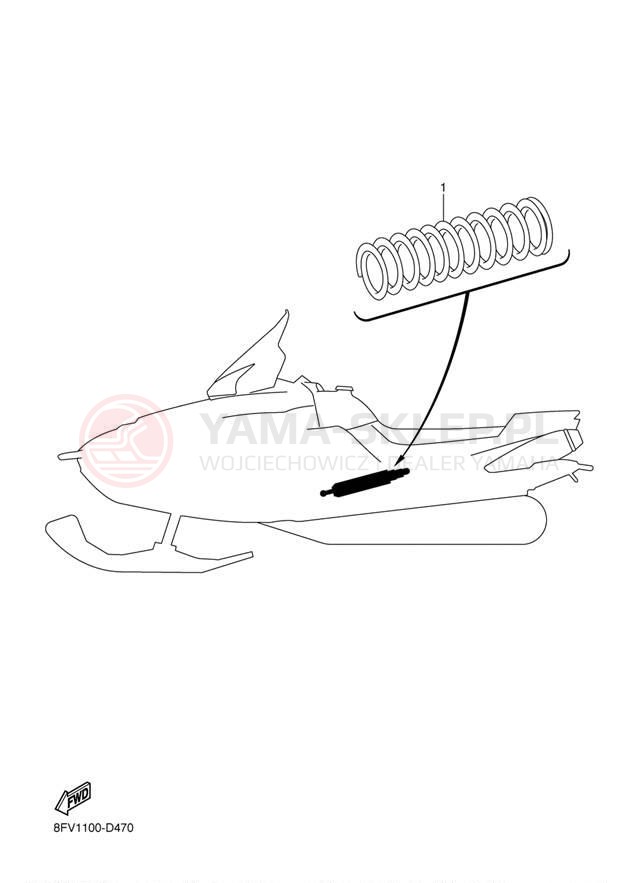 Schemat "zawieszenie tył" do Yamaha VECTOR GT RS90GTW