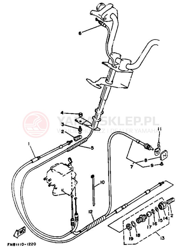 Schemat "Układ chlodzenia" do Yamaha WRB650R_61