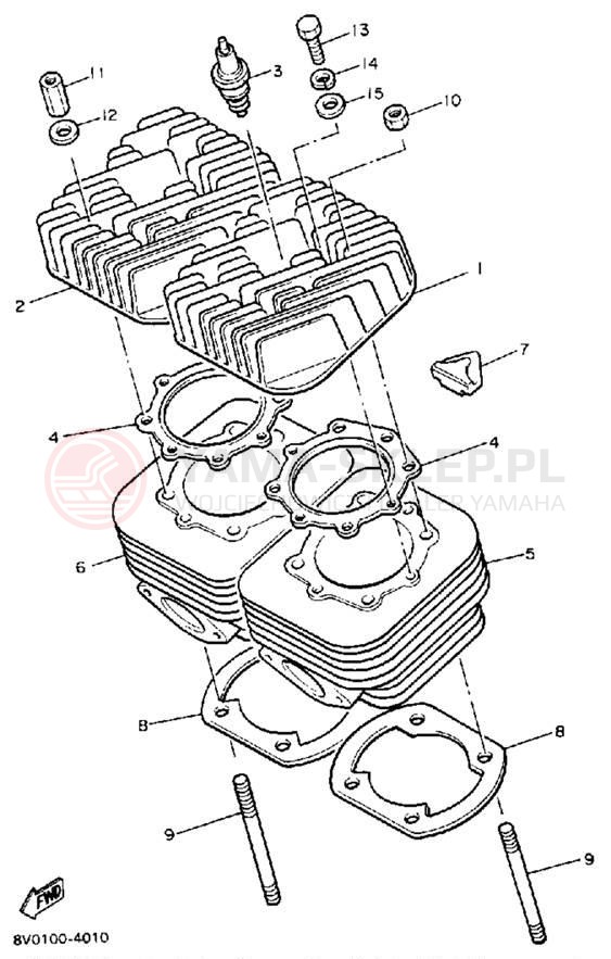 Schemat "cylinder" do Yamaha PHAZER PZ480M