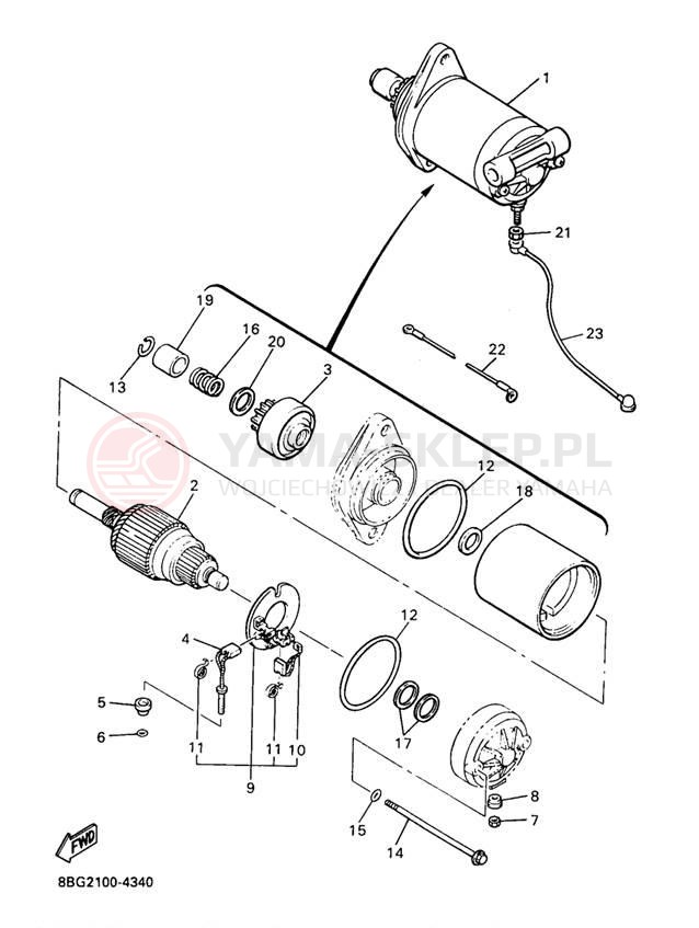 Schemat "rozrusznik" do Yamaha VK540 II VK540EA