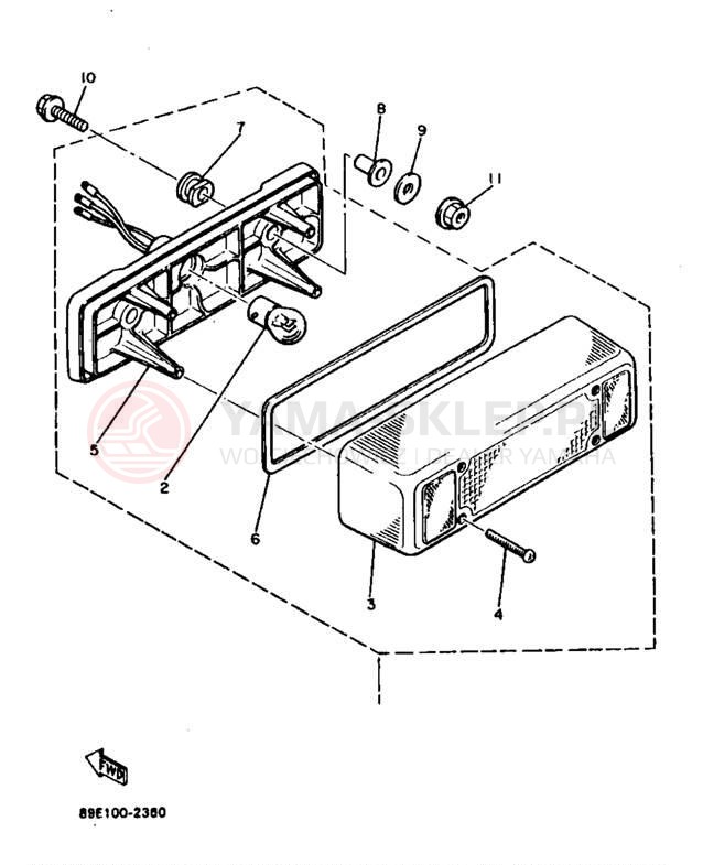 Schemat "lampa tył" do Yamaha PHAZER SS ELECTRIC PZ480EB