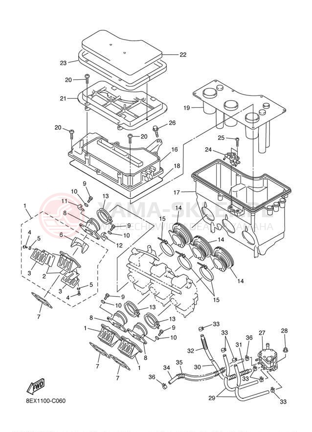 Schemat "Wtrysk paliwa" do Yamaha VENTURE 600 VT60J
