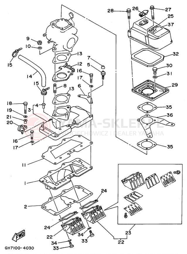 Schemat "Wtrysk paliwa" do Yamaha SUPER JET SJ700T