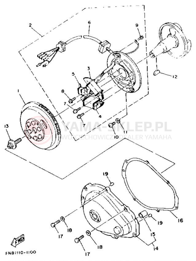 Schemat "prądnica" do Yamaha WAVE RUNNER PRO VXR WRB700R