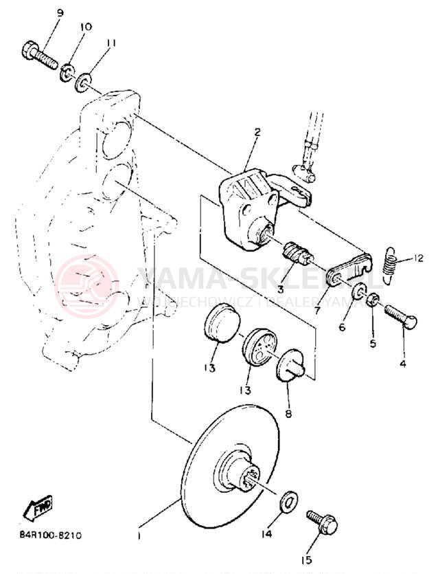 Schemat "hamulec" do Yamaha VK540 VK540EN