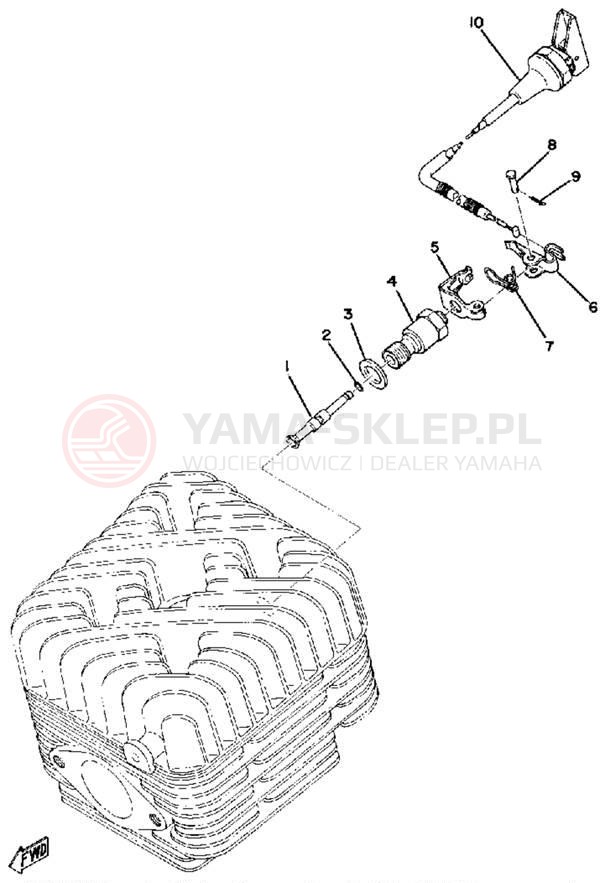 Schemat "Zawór dekompresujący" do Yamaha ET250B