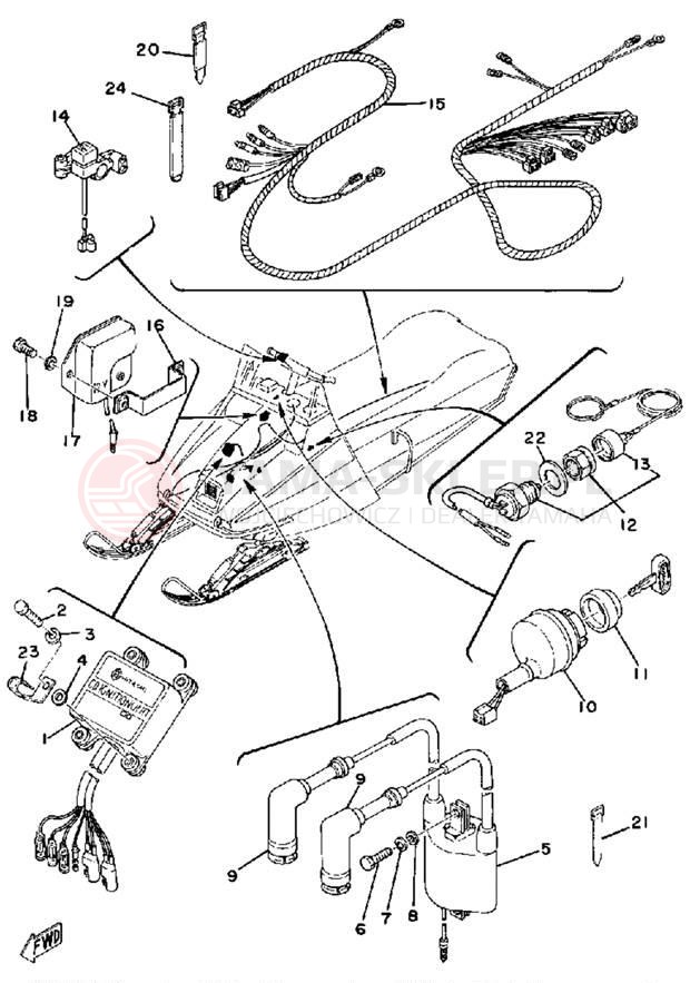 Schemat "układ elektryczny" do Yamaha SRX440C