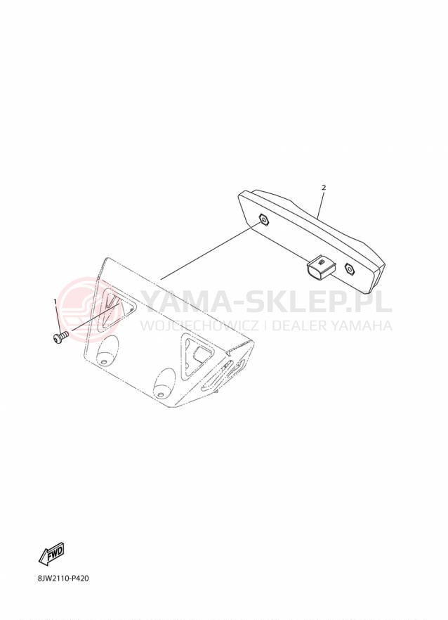 Schemat "lampa tył" do Yamaha SRVIPER MTX 162 LE SR10M62LFO