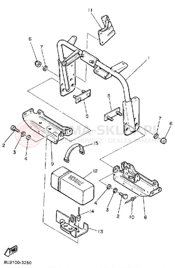 Schemat "STEERING GATE" do Yamaha SRV SR540G