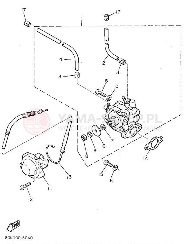Schemat "Pompa olejowa" do Yamaha PHAZER II PZ480V
