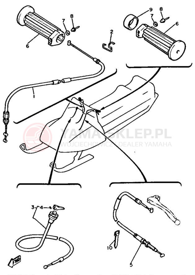 Schemat "Układ chlodzenia" do Yamaha XL-V XL540P