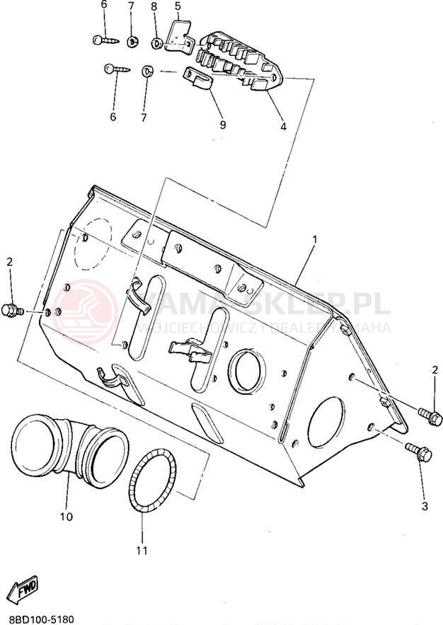 Schemat "STEERING GATE" do Yamaha BRAVO LT BR250TV