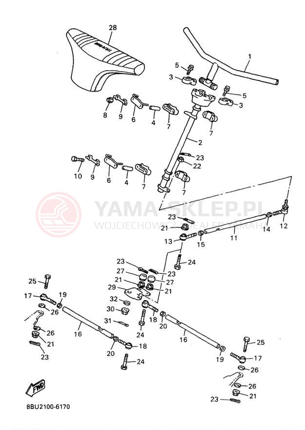 Schemat "Półki zawieszenia" do Yamaha MOUNTAIN MAX 800 MM800A