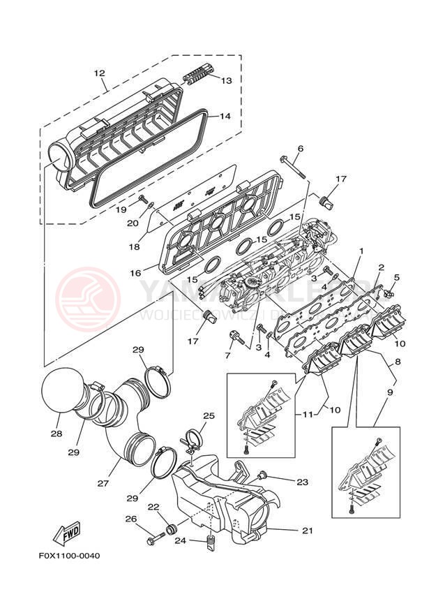 Schemat "Wtrysk paliwa" do Yamaha GP1200 GP1200AY