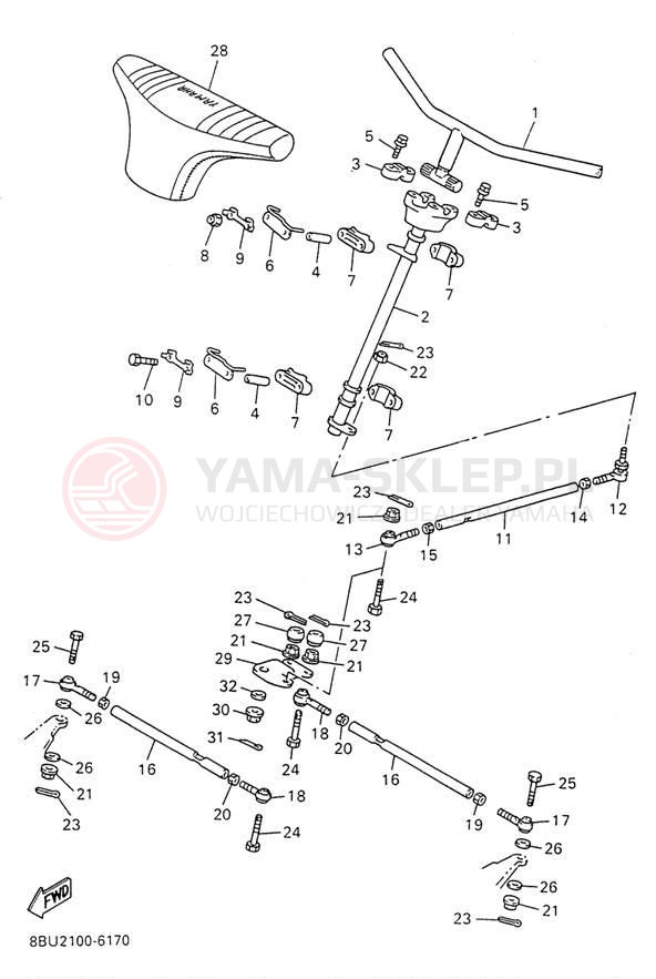 Schemat "Półki zawieszenia" do Yamaha VMAX-4 800 VX800W