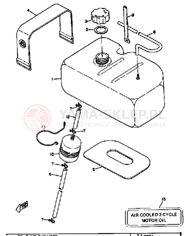 Schemat "Miska olejowa" do Yamaha SL351