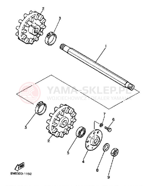 Schemat "Układ napędowy" do Yamaha SS440 SS440H