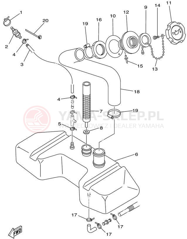 Schemat "Miska olejowa" do Yamaha XLT1200 XA1200AZ