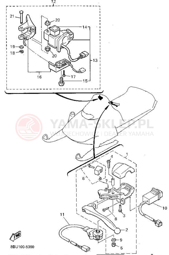 Schemat "układ elektryczny" do Yamaha VMAX-4 800 VX800V