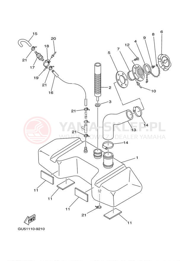 Schemat "Miska olejowa" do Yamaha SUV1200 SV1200A