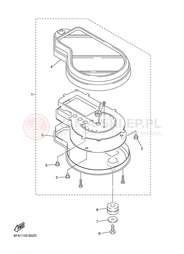 Schemat "licznik" do Yamaha RX WARRIOR RXW10J/RXW10SJ