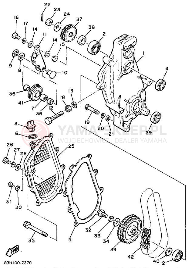 Schemat "Układ napędowy" do Yamaha V-MAX VMX540L
